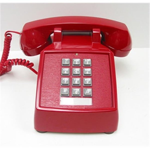 Cortelco Cortelco 250047-VBA-20MD Single Line Desk Telephone - Red 250047-VBA-20MD